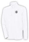 Main image for Antigua Brooklyn Nets Mens White Hunk Long Sleeve 1/4 Zip Pullover