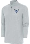 Main image for Antigua Charlotte Hornets Mens Grey Hunk Long Sleeve 1/4 Zip Pullover