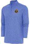 Main image for Antigua Denver Nuggets Mens Blue Hunk Long Sleeve 1/4 Zip Pullover