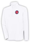 Main image for Antigua Detroit Pistons Mens White Hunk Long Sleeve 1/4 Zip Pullover