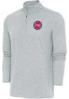 Main image for Antigua Detroit Pistons Mens Grey Hunk Long Sleeve 1/4 Zip Pullover
