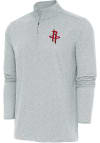 Main image for Antigua Houston Rockets Mens Grey Hunk Long Sleeve 1/4 Zip Pullover