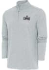 Main image for Antigua Los Angeles Clippers Mens Grey Hunk Long Sleeve 1/4 Zip Pullover
