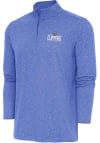 Main image for Antigua Los Angeles Clippers Mens Blue Hunk Long Sleeve 1/4 Zip Pullover