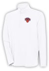 Main image for Antigua New York Knicks Mens White Hunk Long Sleeve 1/4 Zip Pullover