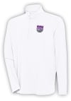 Main image for Antigua Sacramento Kings Mens White Hunk Long Sleeve 1/4 Zip Pullover