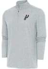 Main image for Antigua San Antonio Spurs Mens Grey Hunk Long Sleeve Qtr Zip Pullover