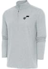 Main image for Antigua Utah Jazz Mens Grey Hunk Long Sleeve 1/4 Zip Pullover