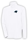 Main image for Antigua Carolina Panthers Mens White Hunk Long Sleeve 1/4 Zip Pullover