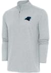 Main image for Antigua Carolina Panthers Mens Grey Hunk Long Sleeve 1/4 Zip Pullover