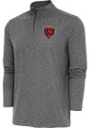 Main image for Antigua Chicago Bears Mens Black Bear Logo Hunk Long Sleeve 1/4 Zip Pullover