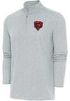 Main image for Antigua Chicago Bears Mens Grey Hunk Long Sleeve 1/4 Zip Pullover