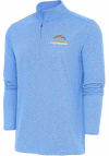Main image for Antigua Los Angeles Chargers Mens Light Blue Hunk Long Sleeve 1/4 Zip Pullover