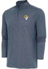 Main image for Antigua Los Angeles Rams Mens Navy Blue Hunk Long Sleeve 1/4 Zip Pullover