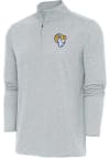 Main image for Antigua Los Angeles Rams Mens Grey Hunk Long Sleeve 1/4 Zip Pullover