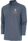 Main image for Antigua Los Angeles Rams Mens Navy Blue Hunk Long Sleeve 1/4 Zip Pullover