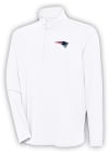 Main image for Antigua New England Patriots Mens White Hunk Long Sleeve 1/4 Zip Pullover