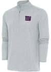 Main image for Antigua New York Giants Mens Grey Hunk Long Sleeve 1/4 Zip Pullover