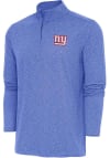 Main image for Antigua New York Giants Mens Blue Hunk Long Sleeve 1/4 Zip Pullover