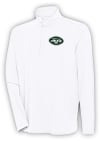 Main image for Antigua New York Jets Mens White Hunk Long Sleeve 1/4 Zip Pullover