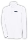Main image for Antigua Seattle Seahawks Mens White Hunk Long Sleeve 1/4 Zip Pullover