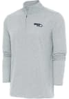 Main image for Antigua Seattle Seahawks Mens Grey Hunk Long Sleeve 1/4 Zip Pullover