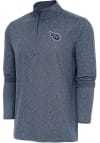 Main image for Antigua Tennessee Titans Mens Navy Blue Hunk Long Sleeve 1/4 Zip Pullover