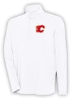 Main image for Antigua Calgary Flames Mens White Hunk Long Sleeve 1/4 Zip Pullover