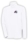 Main image for Antigua Colorado Avalanche Mens White Hunk Long Sleeve 1/4 Zip Pullover