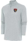 Main image for Antigua Florida Panthers Mens Grey Hunk Long Sleeve 1/4 Zip Pullover