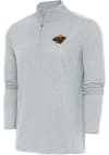 Main image for Antigua Minnesota Wild Mens Grey Hunk Long Sleeve 1/4 Zip Pullover