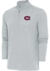 Main image for Antigua Montreal Canadiens Mens Grey Hunk Long Sleeve Qtr Zip Pullover