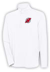 Main image for Antigua New Jersey Devils Mens White Hunk Long Sleeve 1/4 Zip Pullover