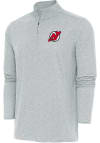 Main image for Antigua New Jersey Devils Mens Grey Hunk Long Sleeve 1/4 Zip Pullover