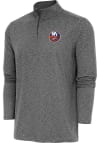 Main image for Antigua New York Islanders Mens Black Hunk Long Sleeve 1/4 Zip Pullover