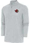 Main image for Antigua Ottawa Senators Mens Grey Hunk Long Sleeve 1/4 Zip Pullover