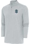 Main image for Antigua Seattle Kraken Mens Grey Hunk Long Sleeve 1/4 Zip Pullover