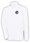 Main image for Antigua Vancouver Canucks Mens White Hunk Long Sleeve 1/4 Zip Pullover
