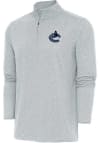 Main image for Antigua Vancouver Canucks Mens Grey Hunk Long Sleeve 1/4 Zip Pullover