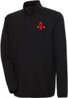 Main image for Antigua Boston Red Sox Mens Black Steamer Long Sleeve 1/4 Zip Pullover