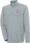 Main image for Antigua Chicago Fire Mens Grey Steamer Long Sleeve 1/4 Zip Pullover
