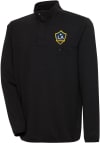 Main image for Antigua LA Galaxy Mens Black Steamer Long Sleeve 1/4 Zip Pullover