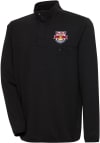 Main image for Antigua New York Red Bulls Mens Black Steamer Long Sleeve 1/4 Zip Pullover