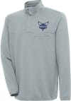 Main image for Antigua Charlotte Hornets Mens Grey Steamer Long Sleeve 1/4 Zip Pullover