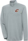 Main image for Antigua Cleveland Cavaliers Mens Grey Steamer Long Sleeve 1/4 Zip Pullover