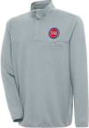 Main image for Antigua Detroit Pistons Mens Grey Steamer Long Sleeve 1/4 Zip Pullover