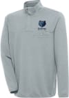 Main image for Antigua Memphis Grizzlies Mens Grey Steamer Long Sleeve 1/4 Zip Pullover