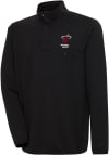 Main image for Antigua Miami Heat Mens Black Steamer Long Sleeve 1/4 Zip Pullover