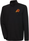 Main image for Antigua Phoenix Suns Mens Black Steamer Long Sleeve 1/4 Zip Pullover