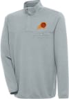 Main image for Antigua Phoenix Suns Mens Grey Steamer Long Sleeve 1/4 Zip Pullover